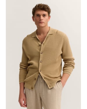Bugatti Herren Strickjacke geknöpft mit Polokragen