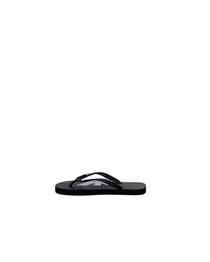 Emporio Armani Unterwäsche Schwarz-Weiße Gummi Flip-Flop Sandalen