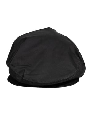 Dolce & Gabbana Schwarze Baumwolle Nachrichtenjunge Capello Cabbie Hut