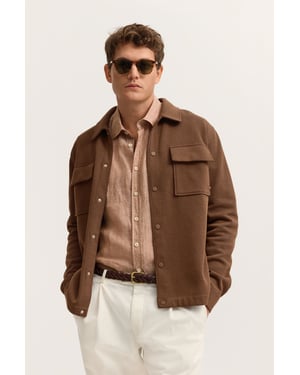 Bugatti Herren Hemdjacke mit Druckknöpfen