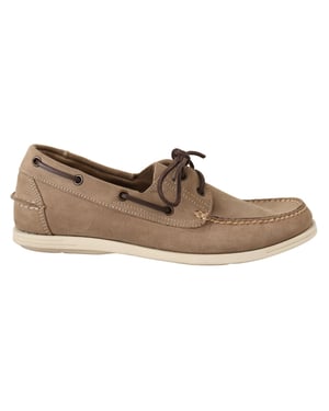 Pollini Beigefarbene Wildleder Mokassin Slipper für Herren