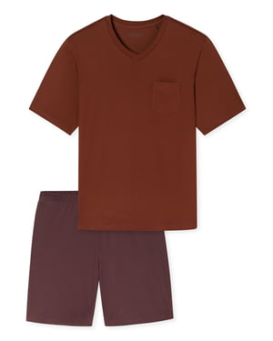 Schiesser Herren Pyjama Comfort EssentialsSchlafanzug, Pyjama Set, Nachtwäsche