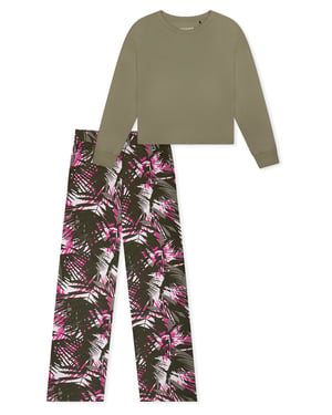 Schiesser Damen Pyjama ModernSchlafanzug, Pyjama Set, Nachtwäsche