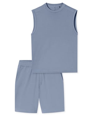 Schiesser Herren Pyjama ModernSchlafanzug, Pyjama Set, Nachtwäsche