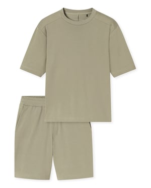 Schiesser Herren Pyjama ModernSchlafanzug, Pyjama Set, Nachtwäsche