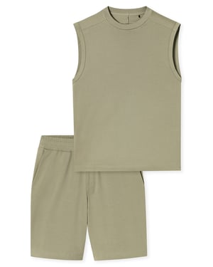 Schiesser Herren Pyjama ModernSchlafanzug, Pyjama Set, Nachtwäsche