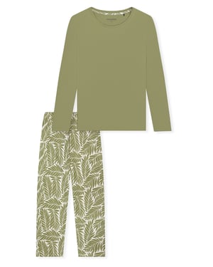 Schiesser Damen Pyjama Comfort EssentialsSchlafanzug, Pyjama Set, Nachtwäsche