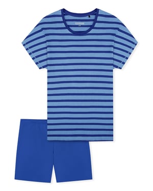Schiesser Damen Pyjama Casual EssentialsSchlafanzug, Pyjama Set, Nachtwäsche