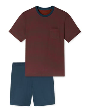 Schiesser Herren Pyjama Comfort EssentialsSchlafanzug, Pyjama Set, Nachtwäsche