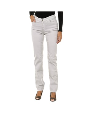 Reguläre Passform Stretchstoff lange Hose 6Y5J18-5N0RZ Damen