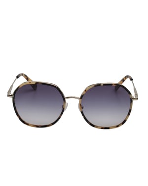 Damen hexagonale Metallsonnenbrille mit Acetatrahmen LO163S