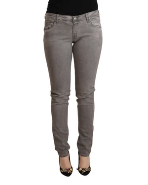 Graue Gerade Damenjeans Stil Pan71841