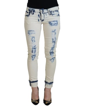 Verwaschene Skinny Jeans mit Used-Look