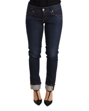 Skinny Jeans mit umgeschlagenem Saum