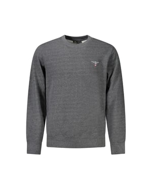 Akademie Militär Grau Recycelte Baumwolle Herren Sweatshirt