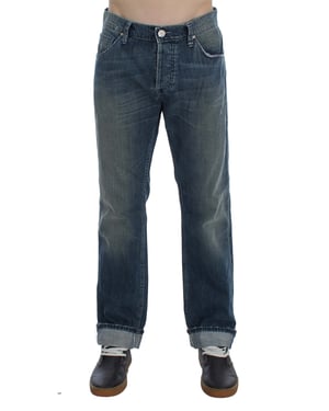 Abgenutzte Straight Leg Jeans