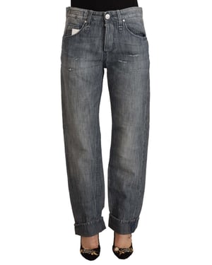 Boyfriend-Jeans mit entspanntem Schnitt und umgeschlagenem Saum
