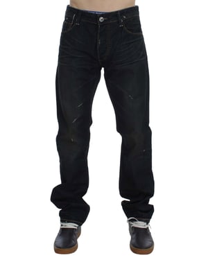 Gerade geschnittene Dunkelblau Jeans