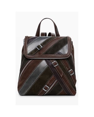 Desigual Marrone Poliurethan Damen Rucksack