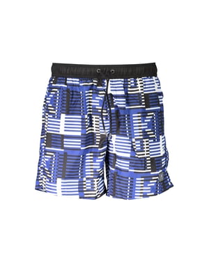 Karl Lagerfeld Blu Polyester Männer Badeboxer