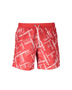 Karl Lagerfeld Rosso Polyester Herren Bade-Boxershorts