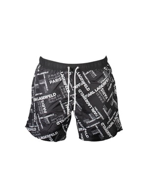 Karl Lagerfeld Schwarze Polyester Herren Badeboxer