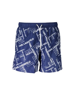 Karl Lagerfeld Blu Polyester Herren Badeboxer