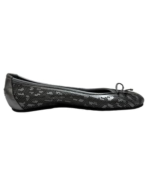 Jimmy Choo Perforierte Ballerinas aus metallisch silbernem Leder