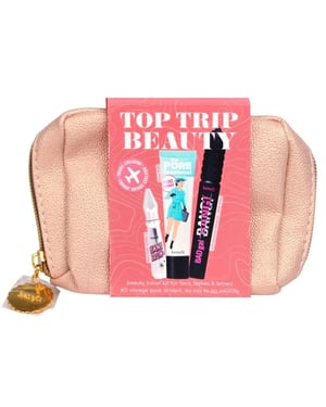 Benefit Top Trip Beauty Set 22ml Primer + 8,5g Mascara + In Farbe 3 + Tasche Gimme Brow
