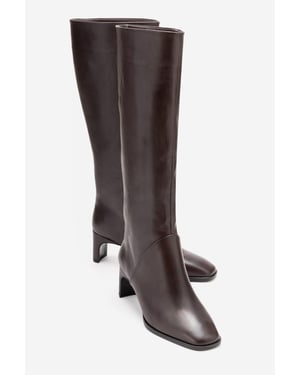 Taly Leder Blockabsatz Kniehoher Stiefel (Damen)