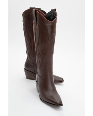 Pietro Leder-Western-Kniestiefel