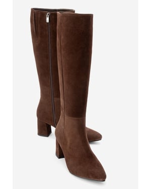 Sejas Leder Blockabsatz Knieholer Stiefel (Damen)