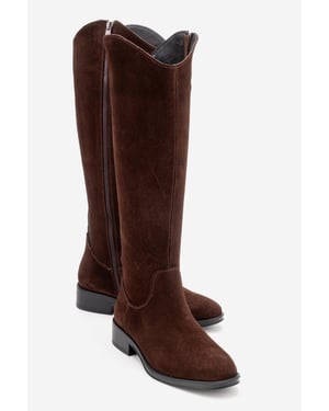 Ruiz Leder Knieholer Stiefel (Damen)