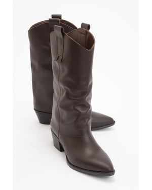 Teodora Leder Blockabsatz Stiefel (Damen)