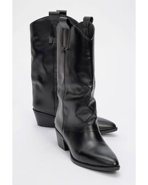 Teodora Leder Blockabsatz Stiefel (Damen)