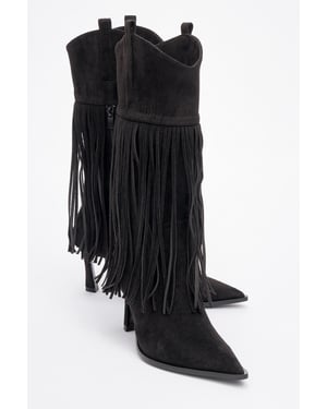 Gueras Fransen Spitzer Zeh Stiefel (Damen)