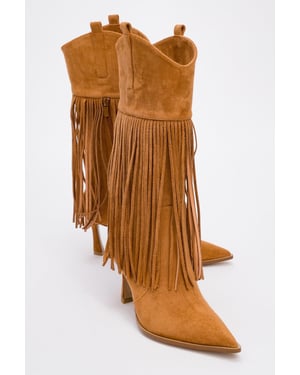 Gueras Fransen Spitzer Zeh Stiefel (Damen)