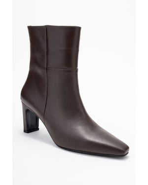 Kyoto Leder Blockabsatz Stiefel