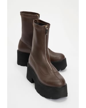 Ovil Plateau-Reißverschlussstiefel (Damen)
