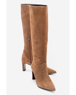 Merla Leder Blockabsatz Stiefel (Damen)
