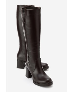 Lensa Leder Blockabsatz Stiefel (Damen)