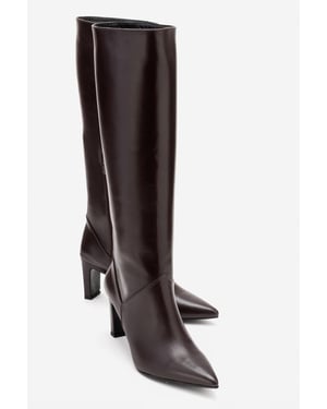 Merla Leder Blockabsatz Stiefel (Damen)