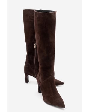 Merla Leder Blockabsatz Stiefel (Damen)