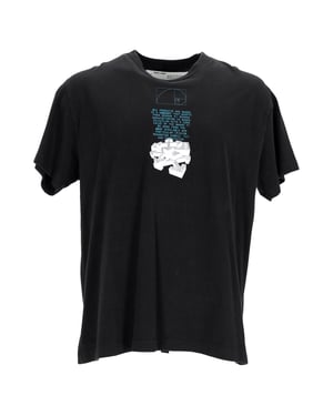 Off-White T-Shirt mit Dripping Arrows-Print aus schwarzer Baumwolle
