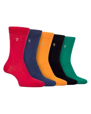 5er Pack Herren Socken mit Bambus-Muster - Weich, Atmungsaktiv, Stylisch, Alltagskomfort