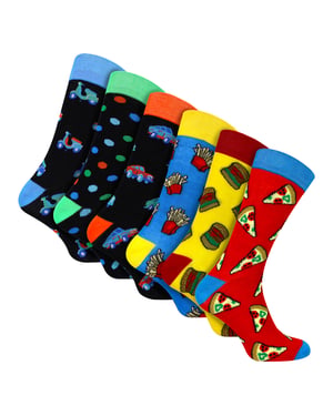 6er-Pack Herren Bambusdesign Socken - Weich Atmungsaktiv Alltagsmuster Passform