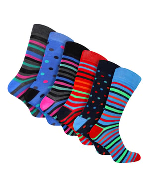 6er-Pack Herren Socken mit Bambusdesign - Weich und atmungsaktiv, Alltagsmuster passend
