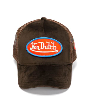 Shop Für Von Dutch Velvet Trucker Baumwollbraune Kappen