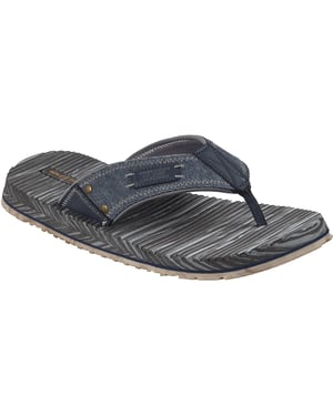Skechers Quill Textile Herren Flip-Flops in Marineblau