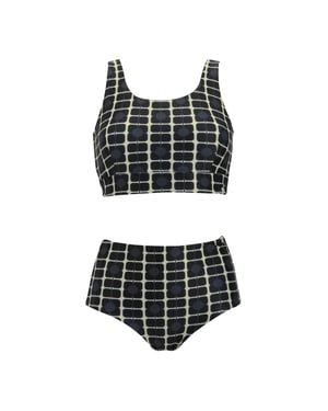 Regatta - "Orla Kiely" Bikini-Set für Damen, wendbar (Schwarz/Weiß)